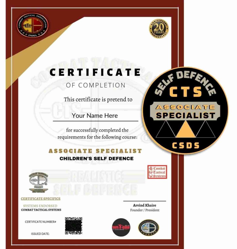 Children's Self Defence Specialist certification