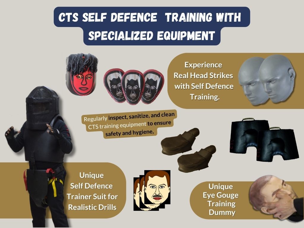 elf defense instructors employ realistic props and equipment.